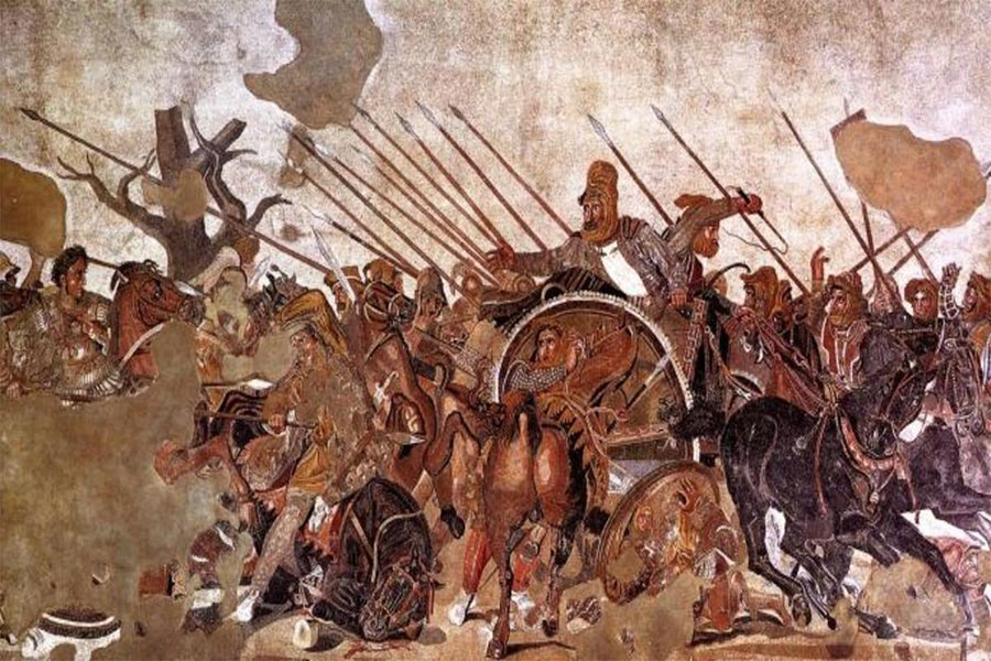 İskender ve Pers Kralı Darius MÖ. 331 yılında, bugünkü Musul’un doğusunda bir noktada tekrar karşı karşıya geldiler. Sayıca üstün taraf yine Pers ordusuydu.