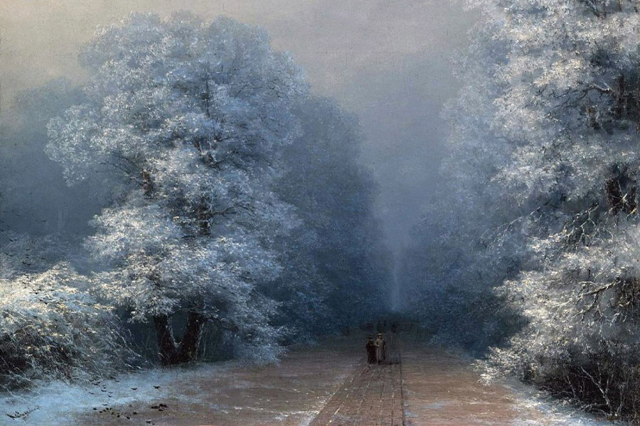 İvan Ayvazovski Kış Manzarası